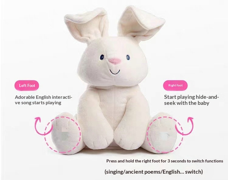 Intelligent Interactive Rabbit And Elephant Plush Toy For Kids_voghion.com