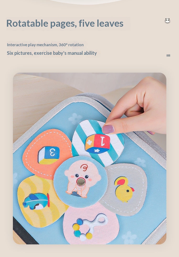 Libro educativo in stoffa per neonati con puzzle in velcro_voghion.com