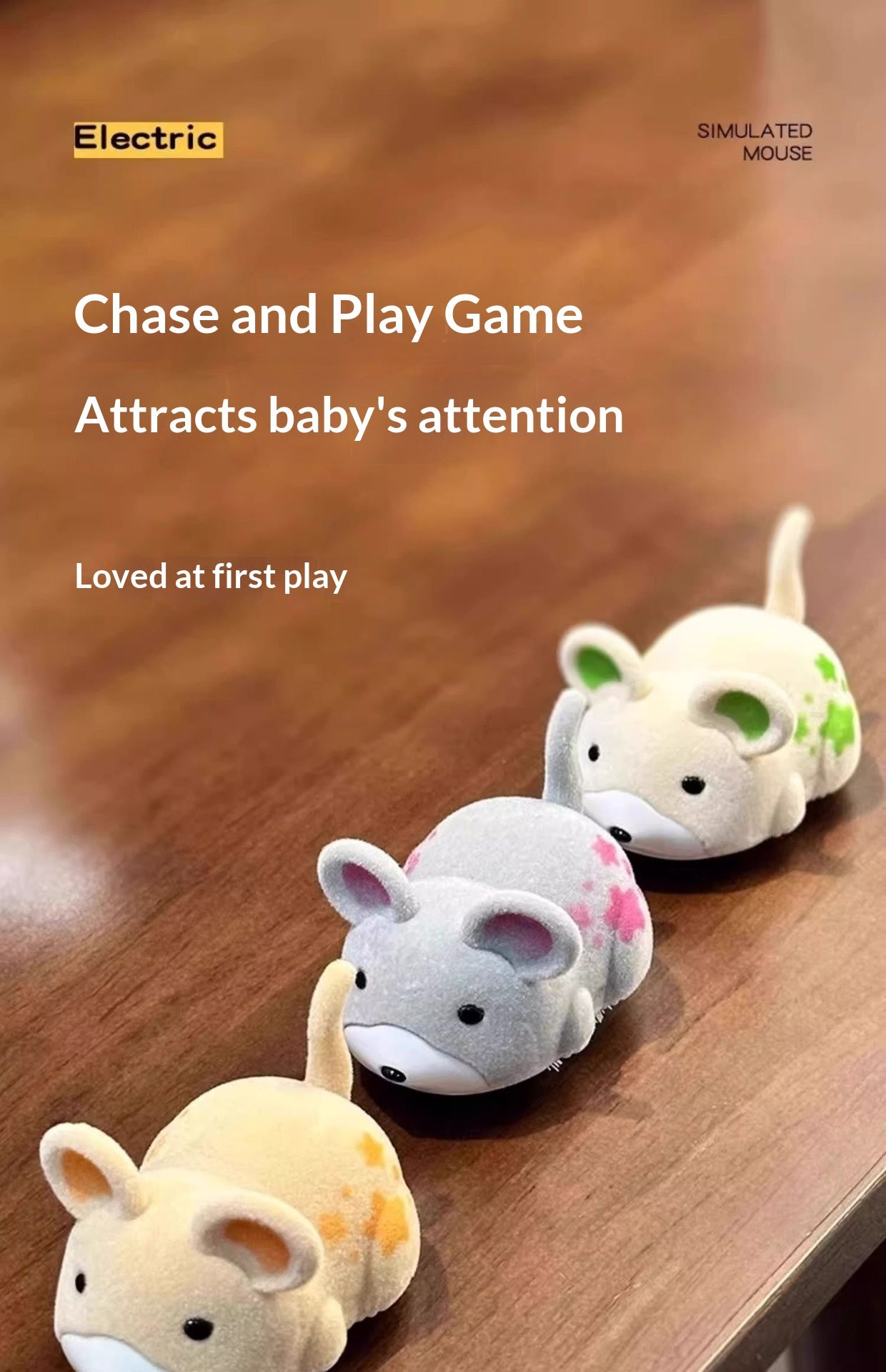 Pet Simulation Electric Automatic Teasing Wand Cat Self-Entertainment Boredom Relief Vibrating Mouse Toy_voghion.com