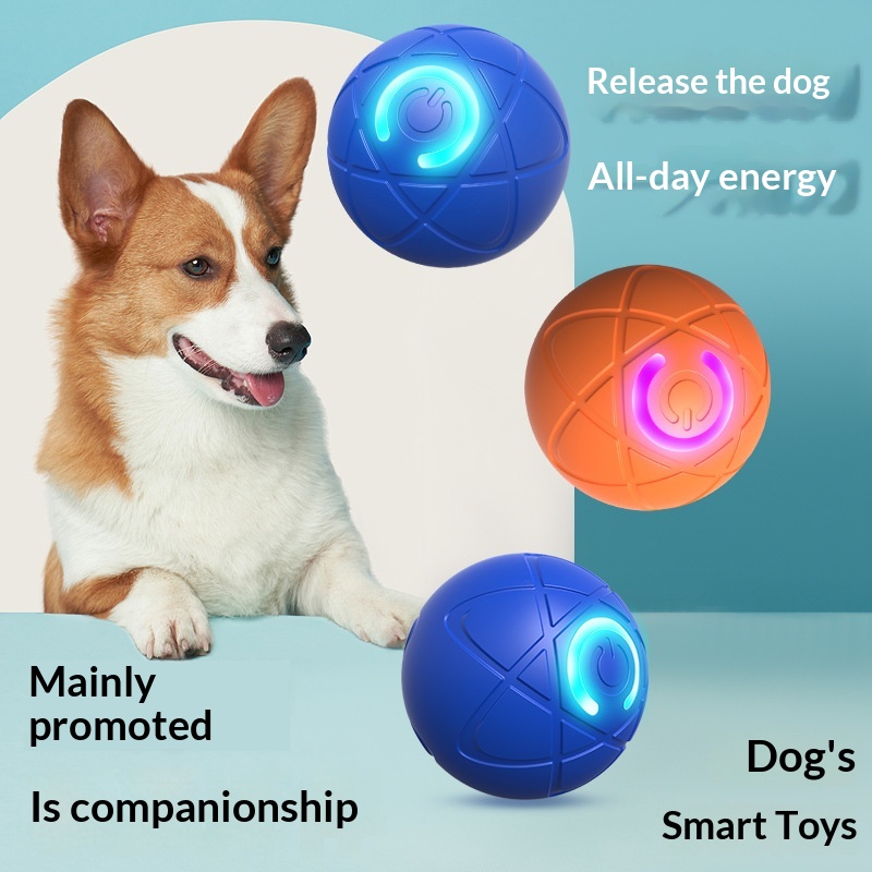 Jumping Ball Toy Smart New Food Grade Companion Dog Walking Artifact Wear-resistant Boredom Relief Electric Rechargeable_voghion.com