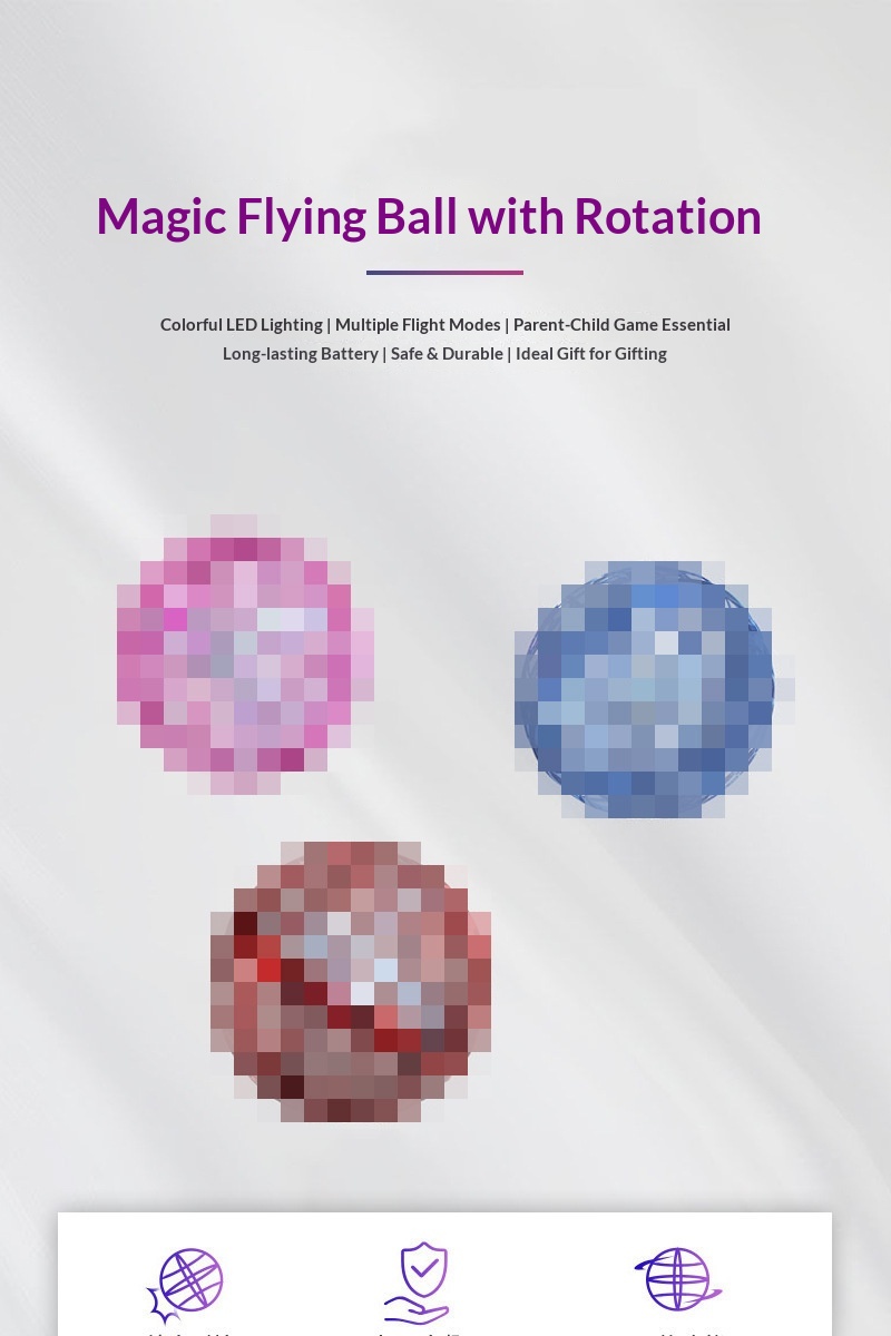 Smart Sensor Floating Cross-Border Gyro Children's Toy Magic Flying Ball_voghion.com