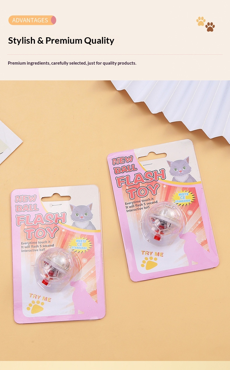 Smart interaktiv lysende fodbold til hunde og katte_voghion.com