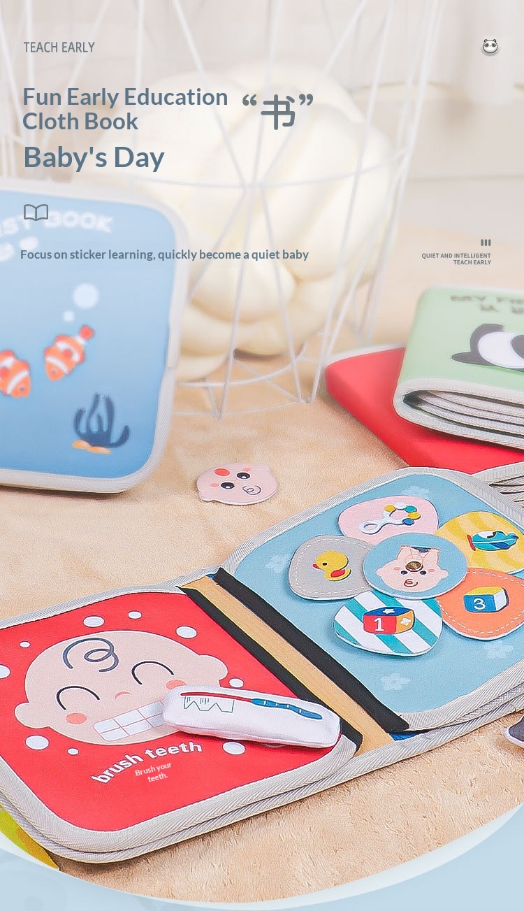 Libro educativo in stoffa per neonati con puzzle in velcro_voghion.com