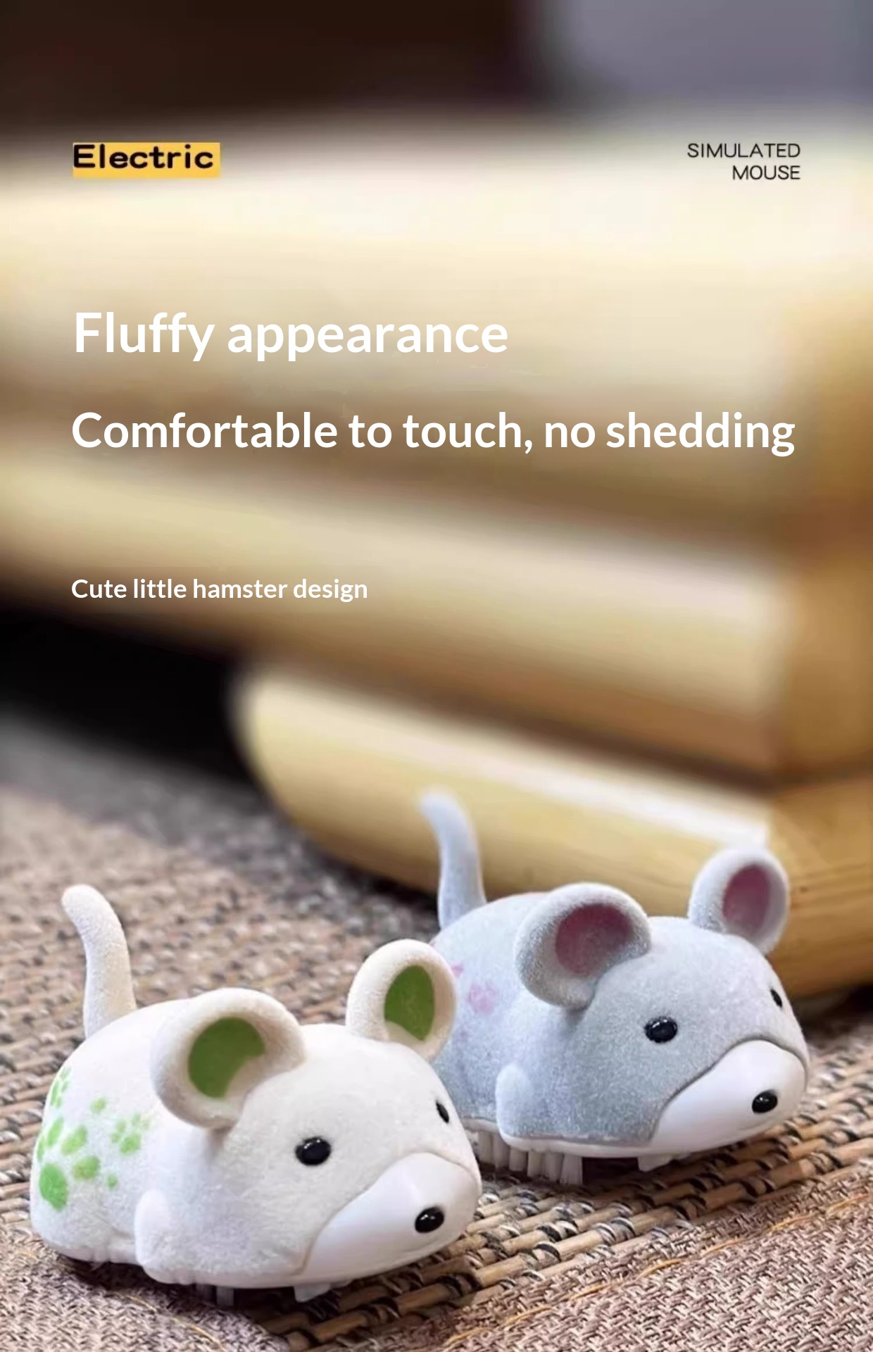 Pet Simulation Electric Automatic Teasing Wand Cat Self-Entertainment Boredom Relief Vibrating Mouse Toy_voghion.com