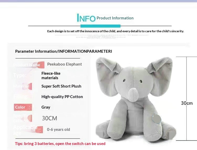 Intelligent Interactive Rabbit And Elephant Plush Toy For Kids_voghion.com