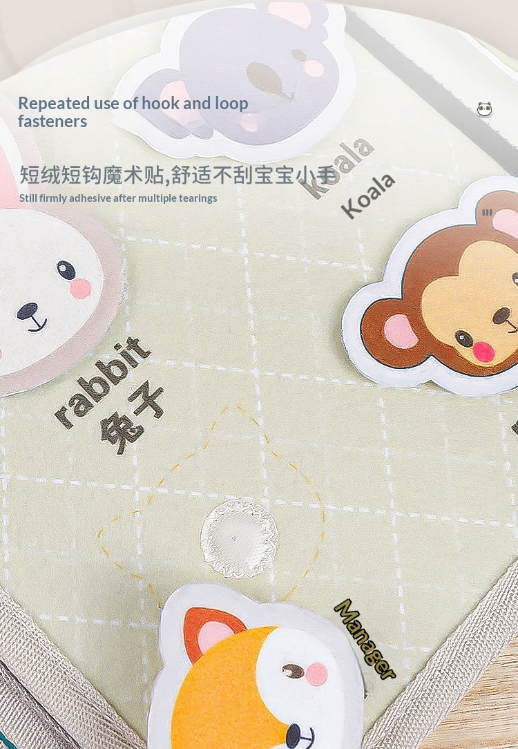 Libro educativo in stoffa per neonati con puzzle in velcro_voghion.com