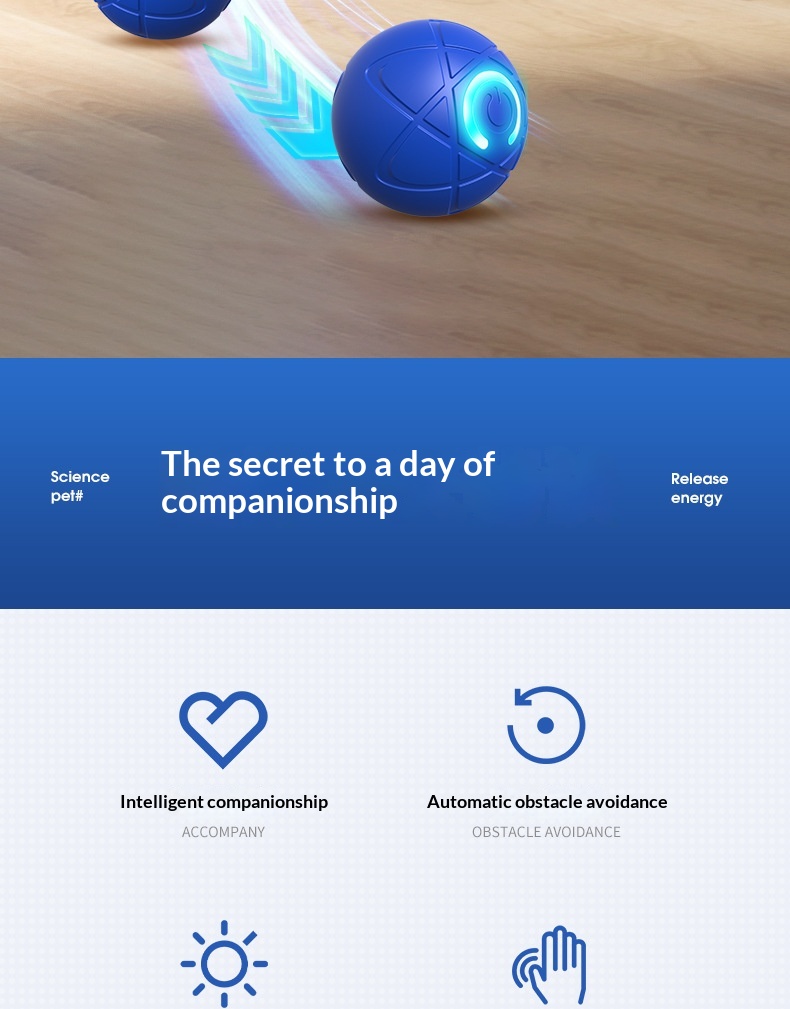 Elektronická inteligentní míč hračka pro psy nabíjecí_voghion.com