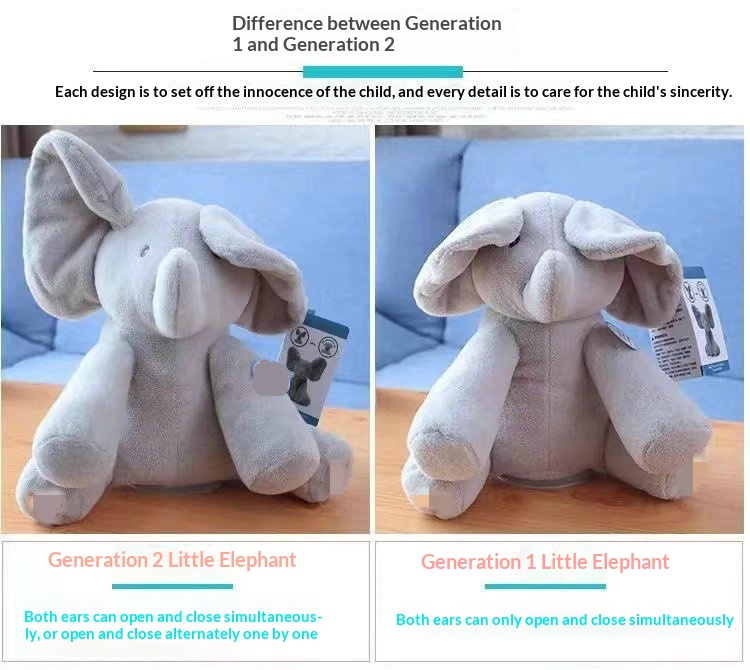 Intelligent Interactive Rabbit And Elephant Plush Toy For Kids_voghion.com