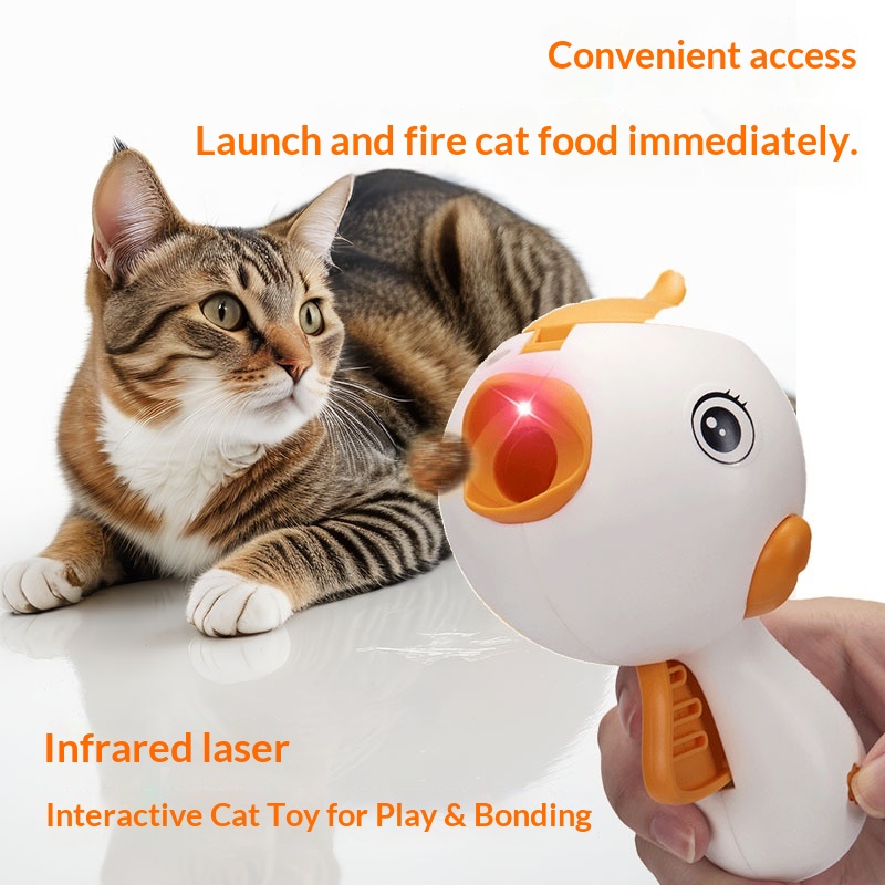 Nieuwe lasergestuurde voerkatapult voor katten en honden, interactief trainingsspeelgoed voor het gooien van voer._voghion.com