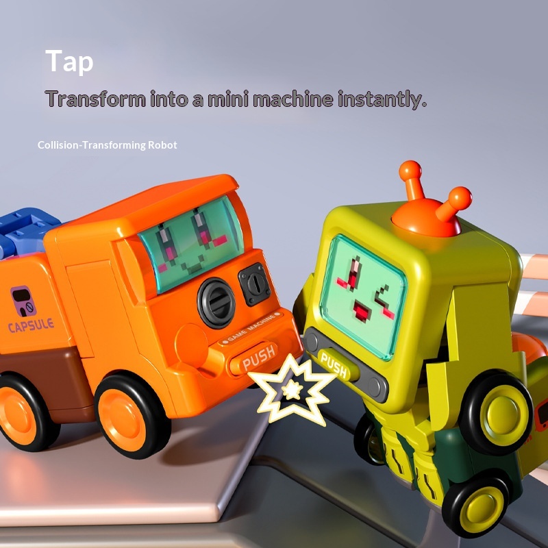 Nieuwe transformerende auto-robot met botsings- en draaifunctie, creatief speelgoed voor kinderen, leuk en origineel cadeau, groothandel._voghion.com