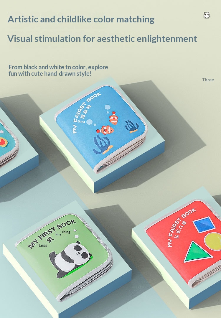 Libro educativo in stoffa per neonati con puzzle in velcro_voghion.com