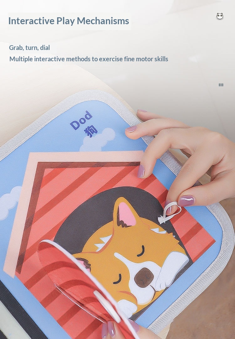 Libro educativo in stoffa per neonati con puzzle in velcro_voghion.com