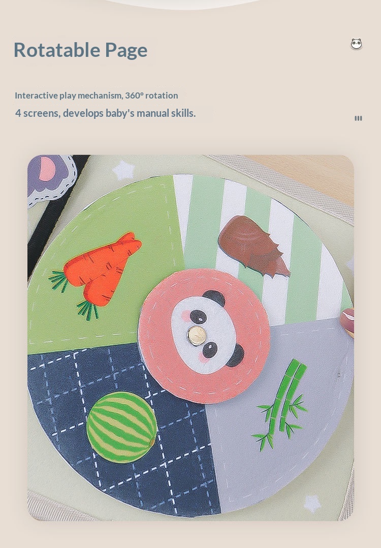 Libro educativo in stoffa per neonati con puzzle in velcro_voghion.com