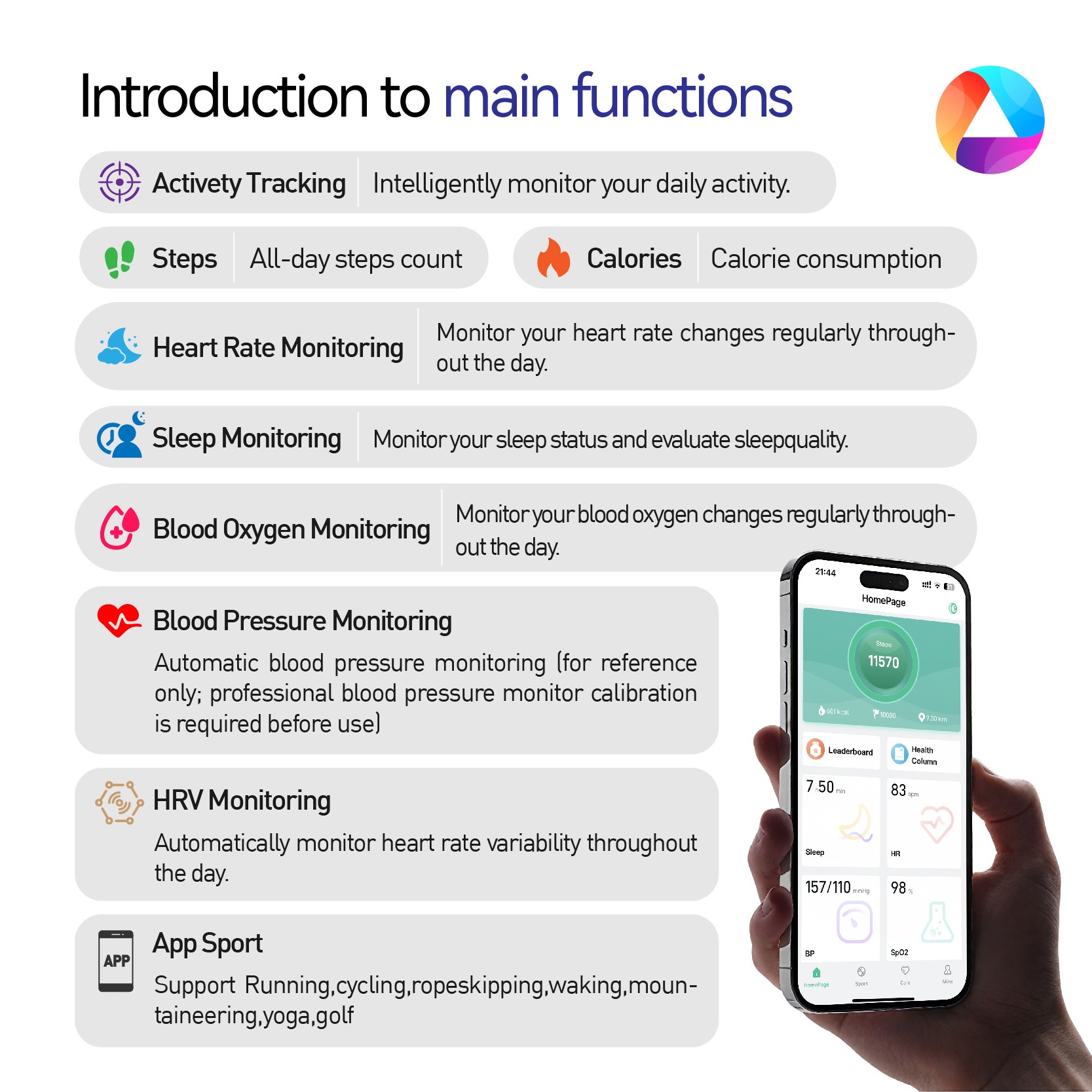 Cross-Border New RM1B Smart Bracelet With Charging Case Heart Rate Blood Oxygen Health Detection Waterproof Ring_voghion.com