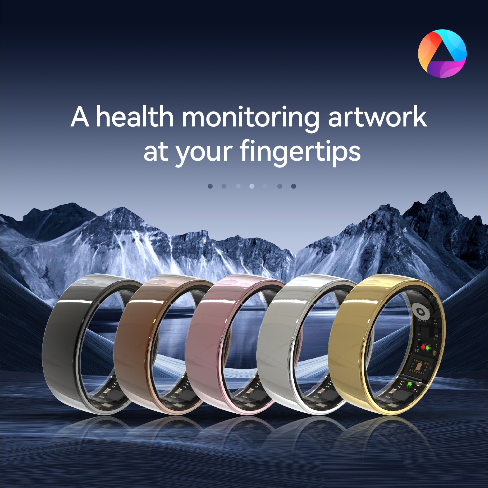 Cross-Border New RM1B Smart Bracelet With Charging Case Heart Rate Blood Oxygen Health Detection Waterproof Ring_voghion.com