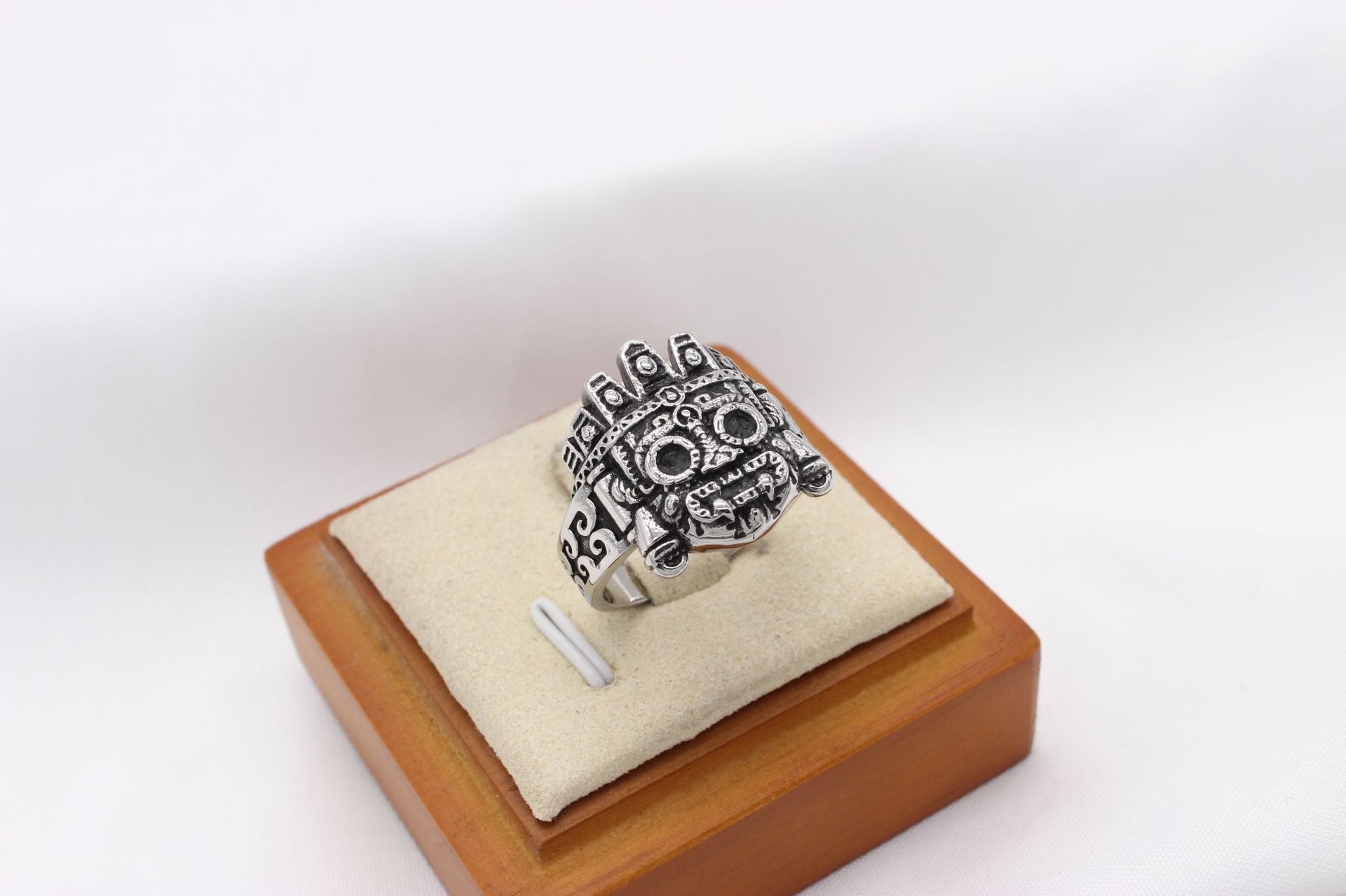 Retro Roboter Alien Ring Aus Titanstahl Für Herren_voghion.com