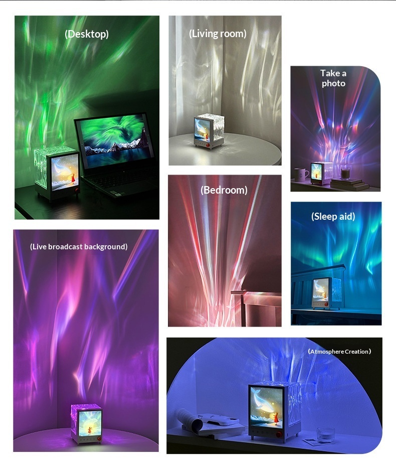 Enceinte bluetooth aurora box avec projecteur d'ambiance_voghion.com