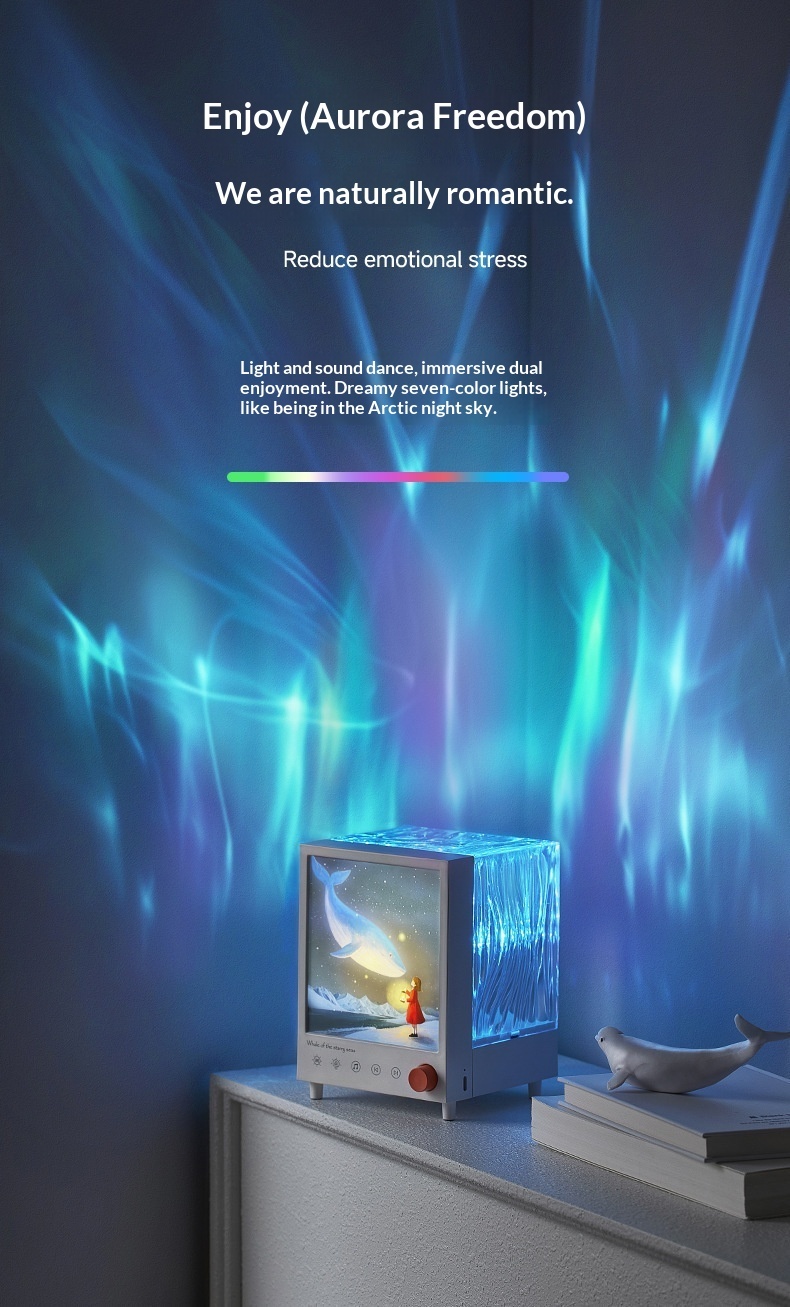 Enceinte bluetooth aurora box avec projecteur d'ambiance_voghion.com