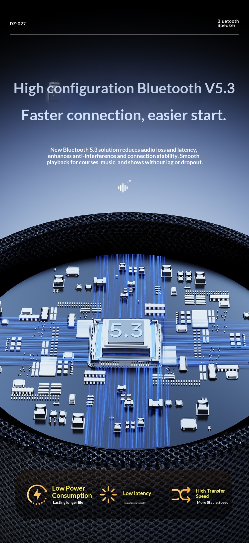 Altoparlante wireless portatile antiurto con subwoofer ad alto volume per uso domestico, Bluetooth, da parete per bagno_voghion.com