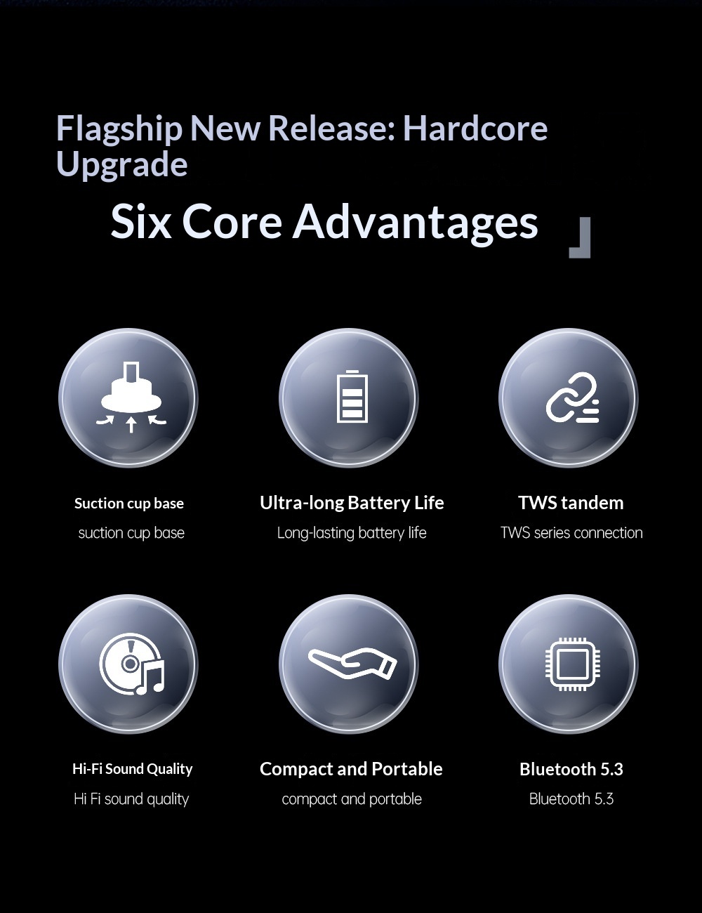 Altoparlante wireless portatile antiurto con subwoofer ad alto volume per uso domestico, Bluetooth, da parete per bagno_voghion.com