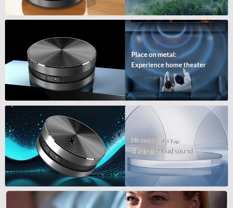 Bone Conduction Bluetooth Speaker Waterproof Magnetic Portable_voghion.com