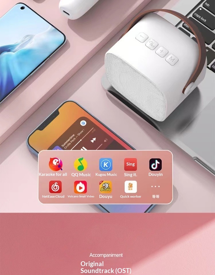 Buitenlandse patentautorisatie K1/D20 Op voorraad Dubbele draadloze Bluetooth draagbare mini-microfoonluidspreker_voghion.com