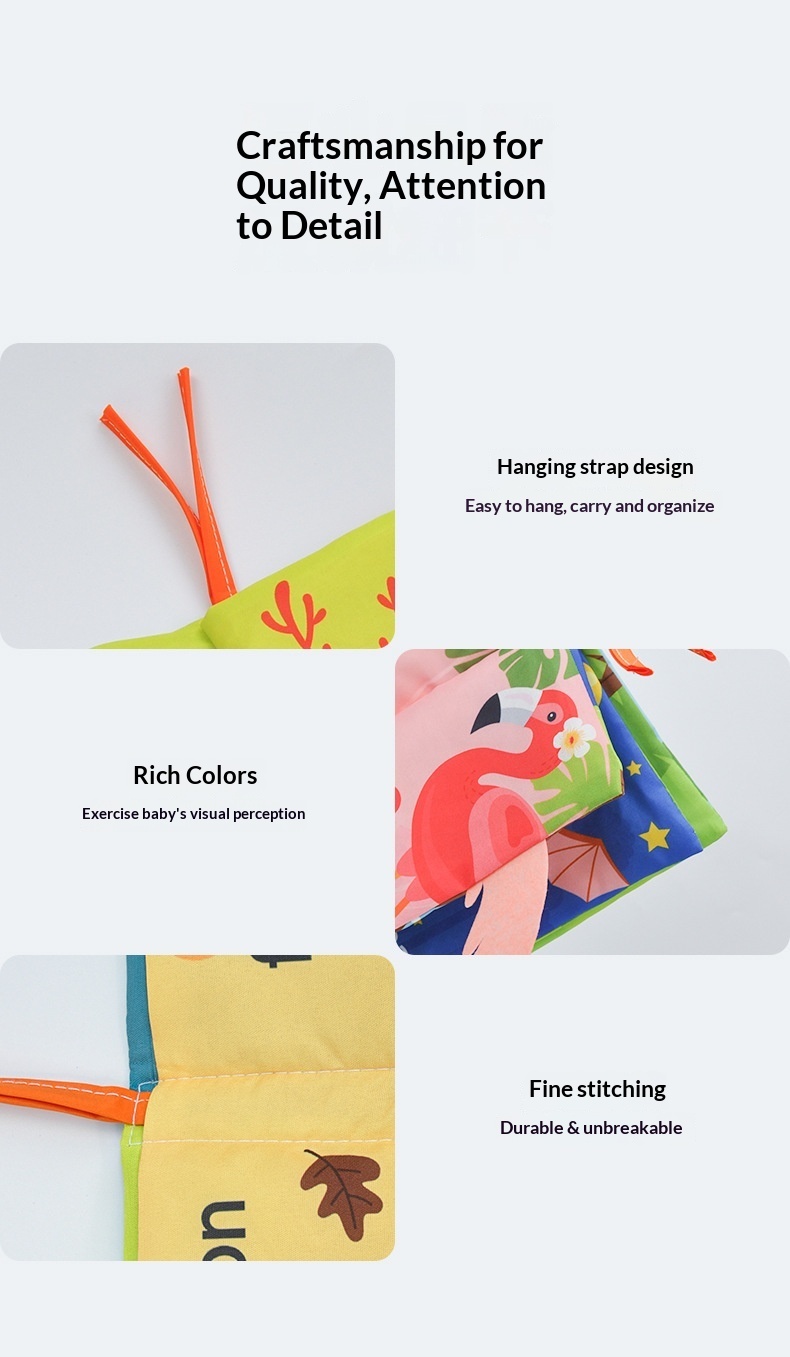 Educational Fabric Book For Babies And Infants Cognitive Toys_voghion.com