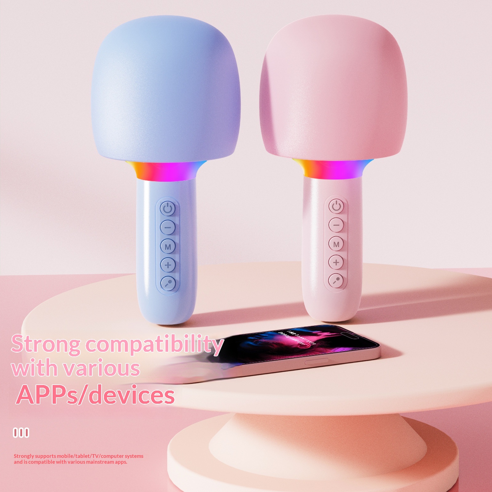 New Model And Integrated Wireless Bluetooth Connectable Microphone Outdoor Entertainment Children's Karaoke Speaker_voghion.com