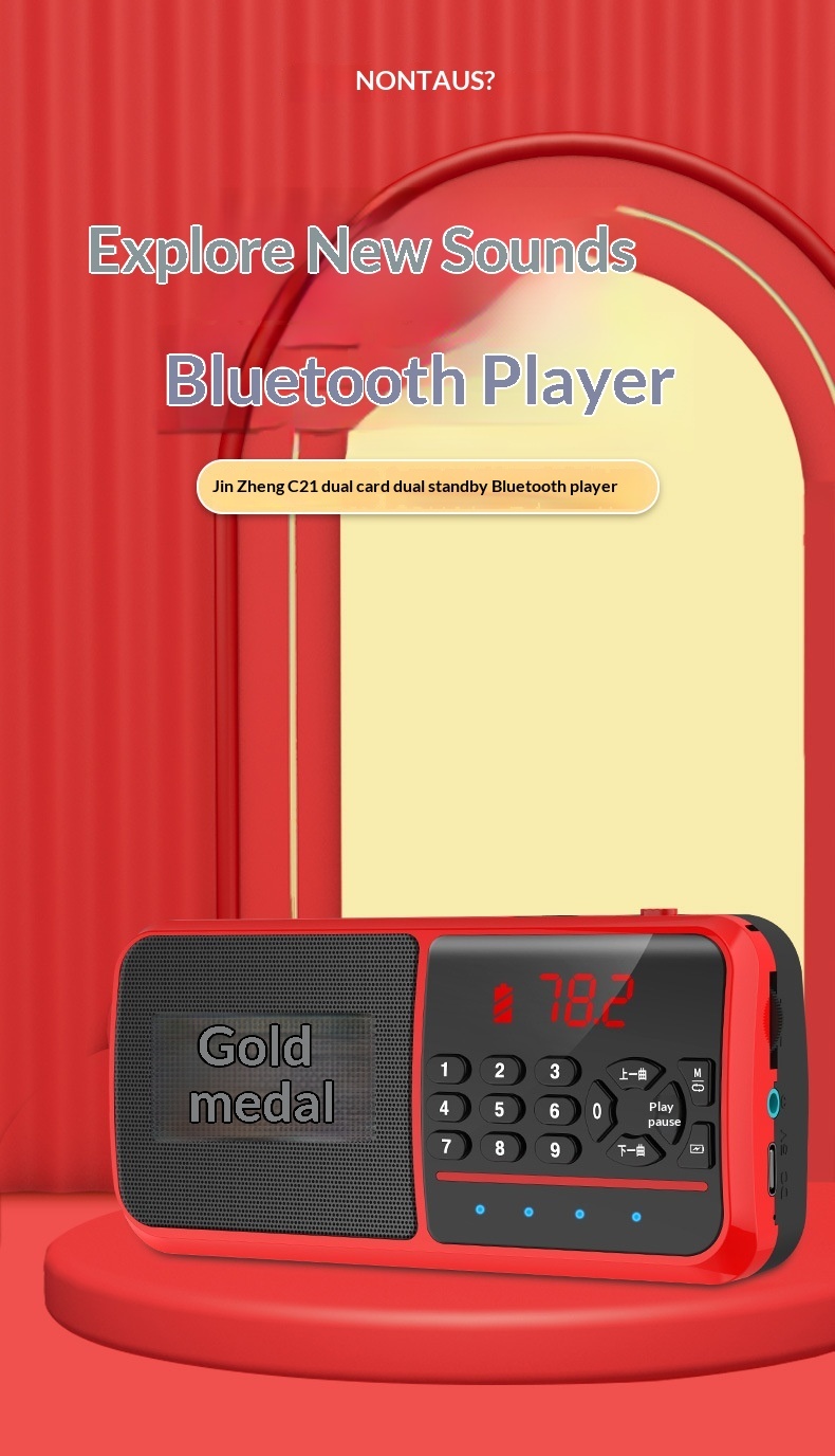 Jinzheng Mini Bluetooth Portable Speaker With Usb And Radio_voghion.com