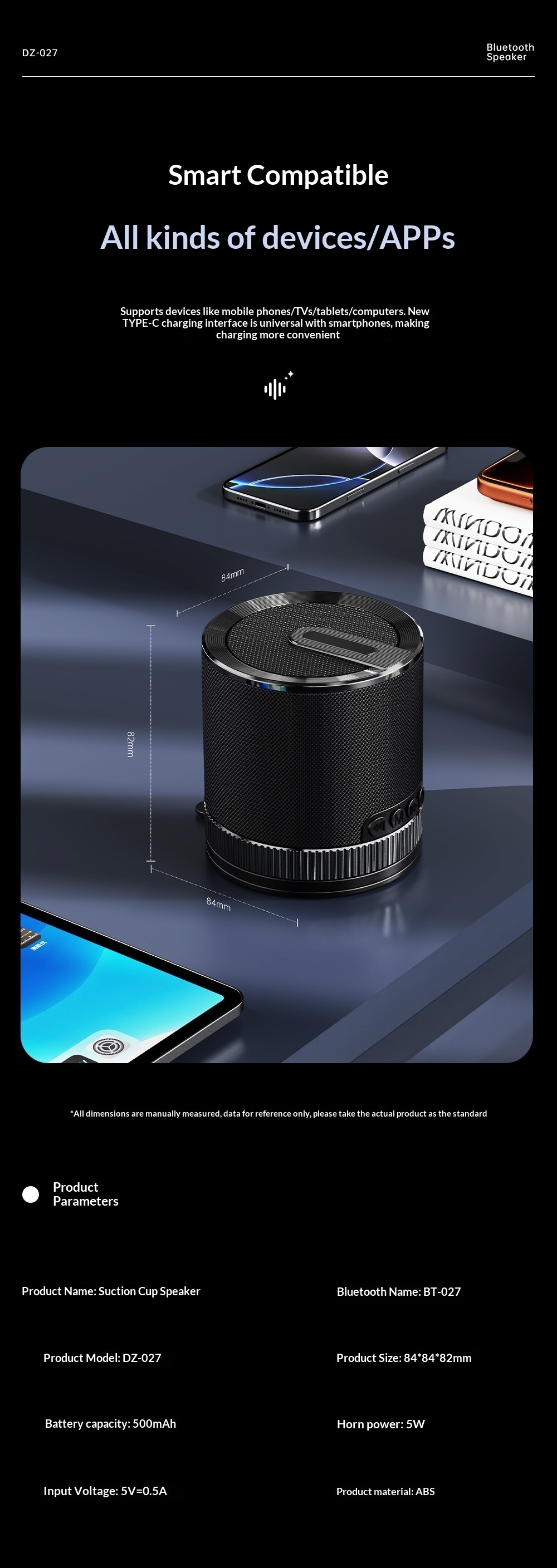 Altoparlante wireless portatile antiurto con subwoofer ad alto volume per uso domestico, Bluetooth, da parete per bagno_voghion.com