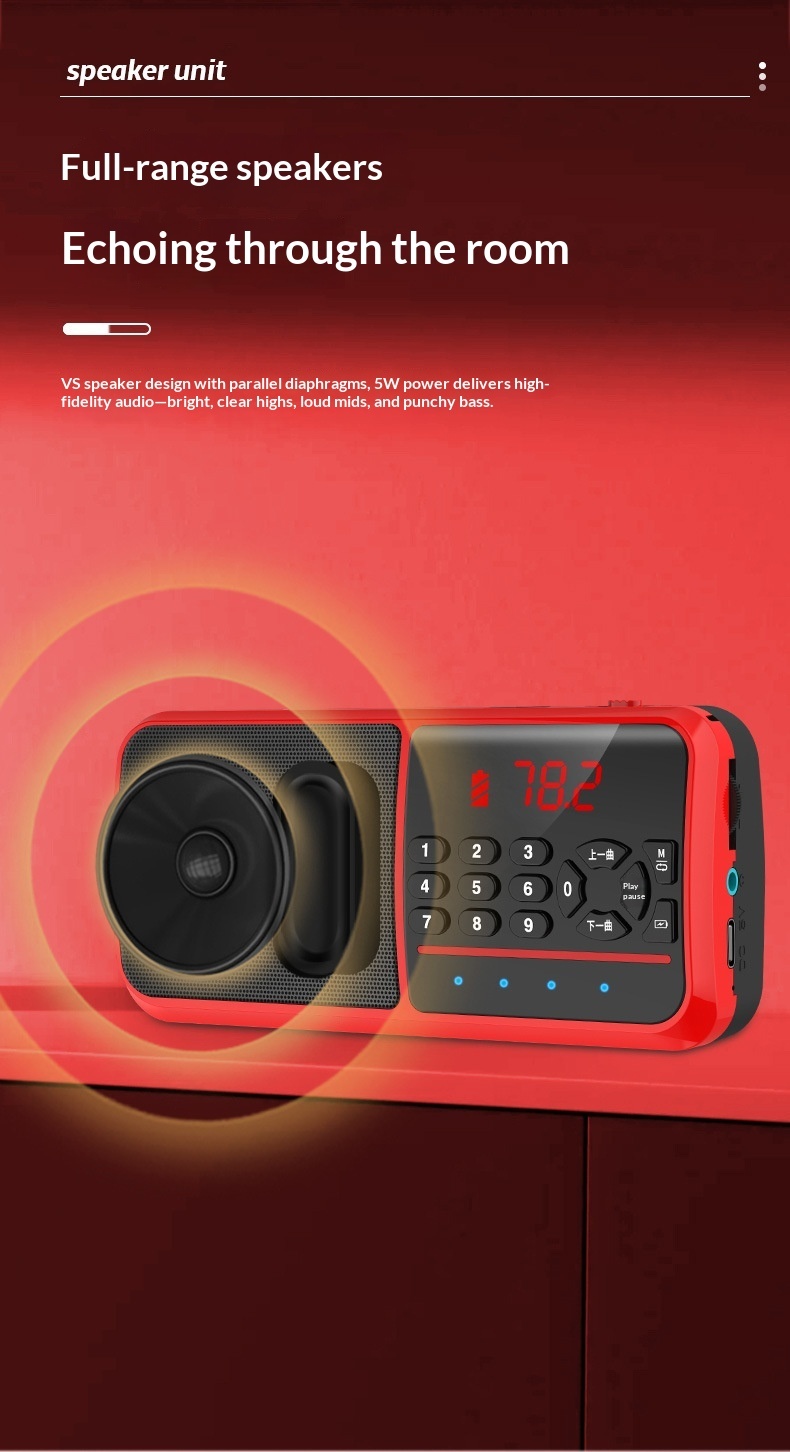 Jinzheng Mini Bluetooth Portable Speaker With Usb And Radio_voghion.com