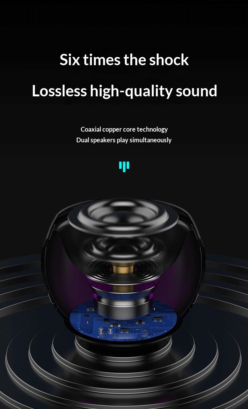 Bærbar bluetooth højttaler med lys og bas_voghion.com