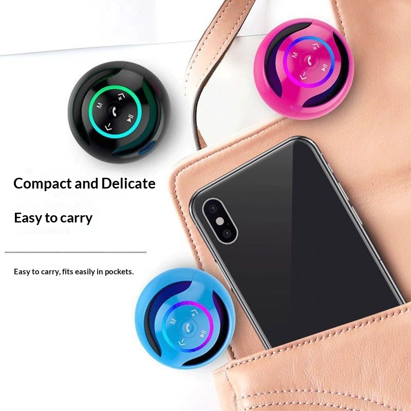 Source Colorful Light Bluetooth Super Bass Portable Subwoofer Small Speaker High Sound Quality Large Volume_voghion.com