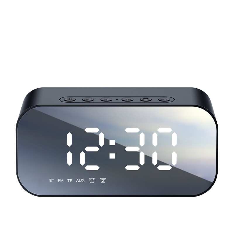 Hewitt M3 Sveglia da tavolo Radio da casa Specchio Orologio wireless Altoparlante Bluetooth Regalo_voghion.com