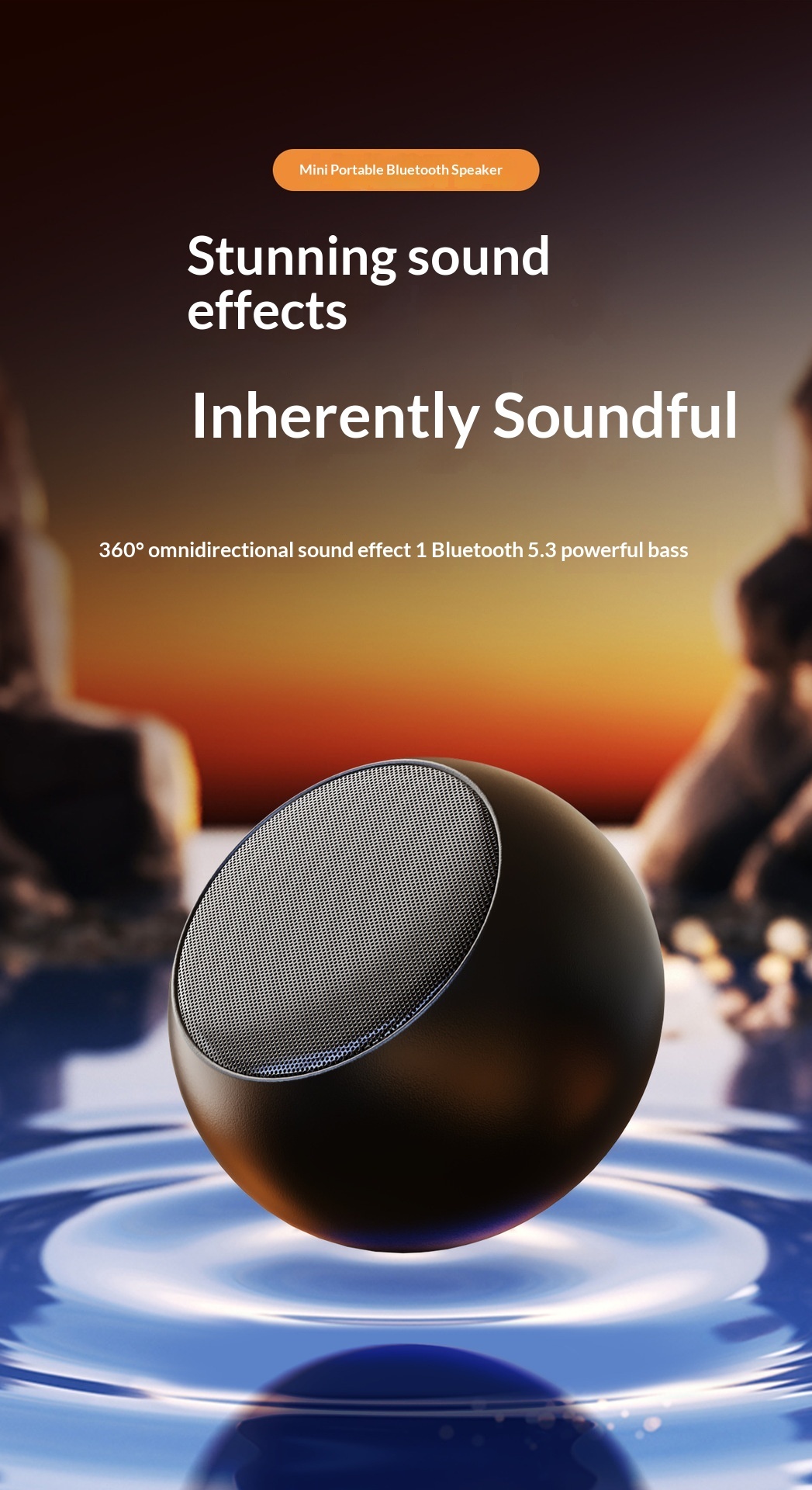 Altoparlante wireless portatile antiurto con subwoofer ad alto volume per uso domestico, Bluetooth, da parete per bagno_voghion.com