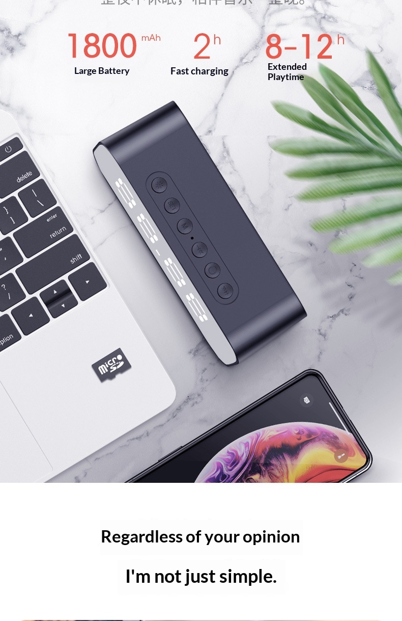 Hewitt M3 Sveglia da tavolo Radio da casa Specchio Orologio wireless Altoparlante Bluetooth Regalo_voghion.com