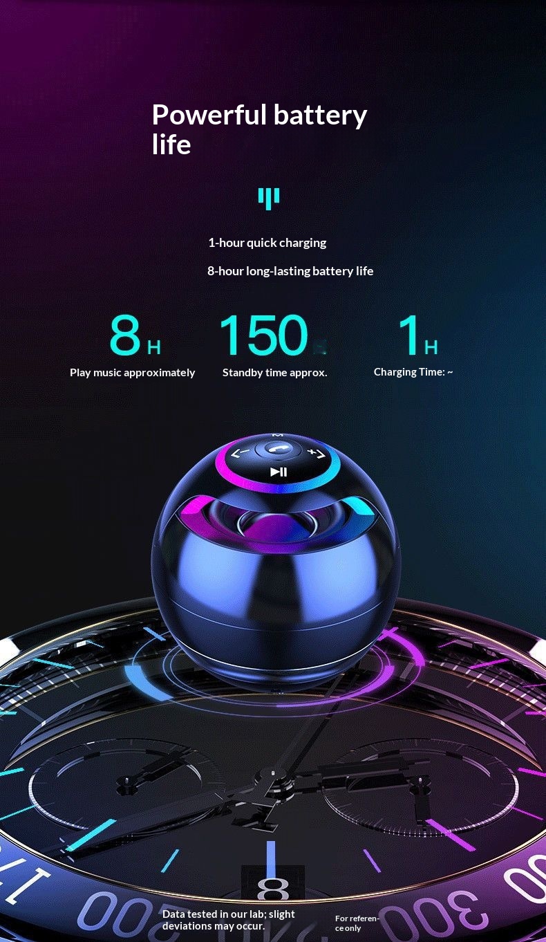 Bærbar bluetooth højttaler med lys og bas_voghion.com