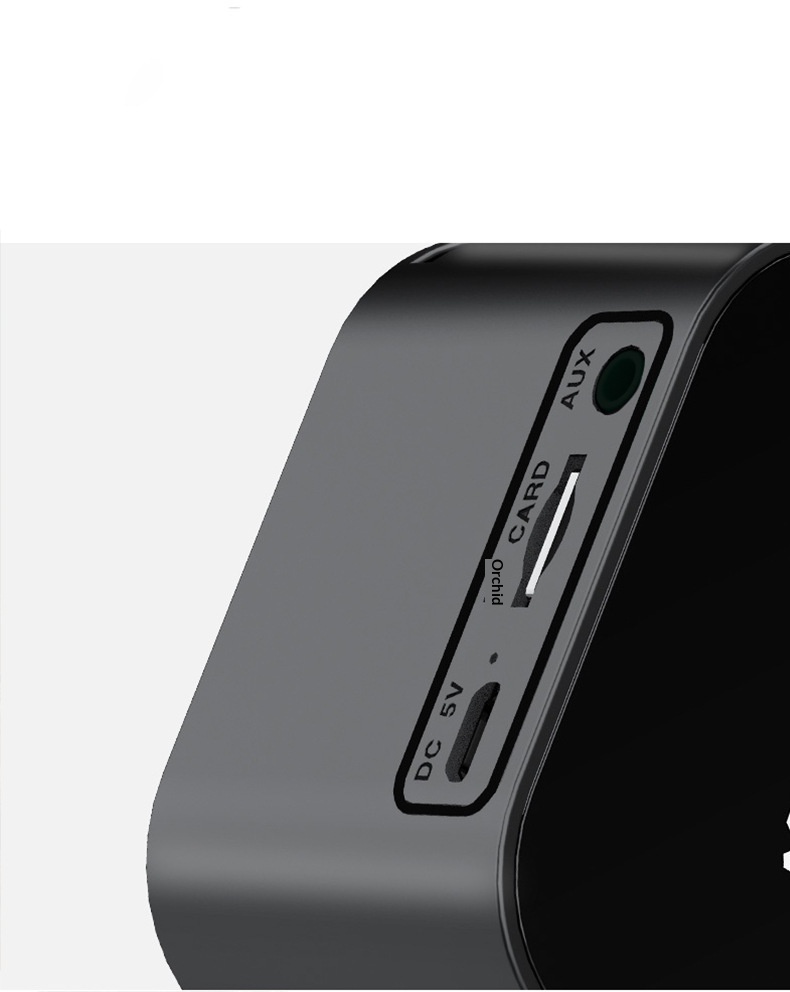 Enceinte bluetooth miroir q5 avec réveil et support téléphone_voghion.com