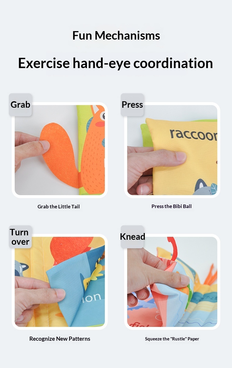 Educational Fabric Book For Babies And Infants Cognitive Toys_voghion.com