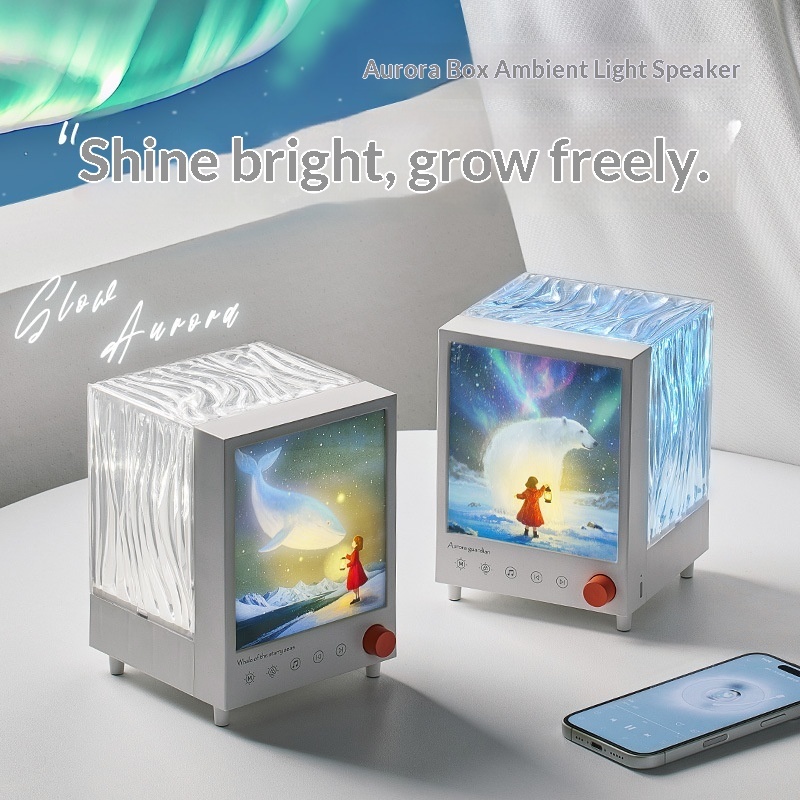 Enceinte bluetooth aurora box avec projecteur d'ambiance_voghion.com
