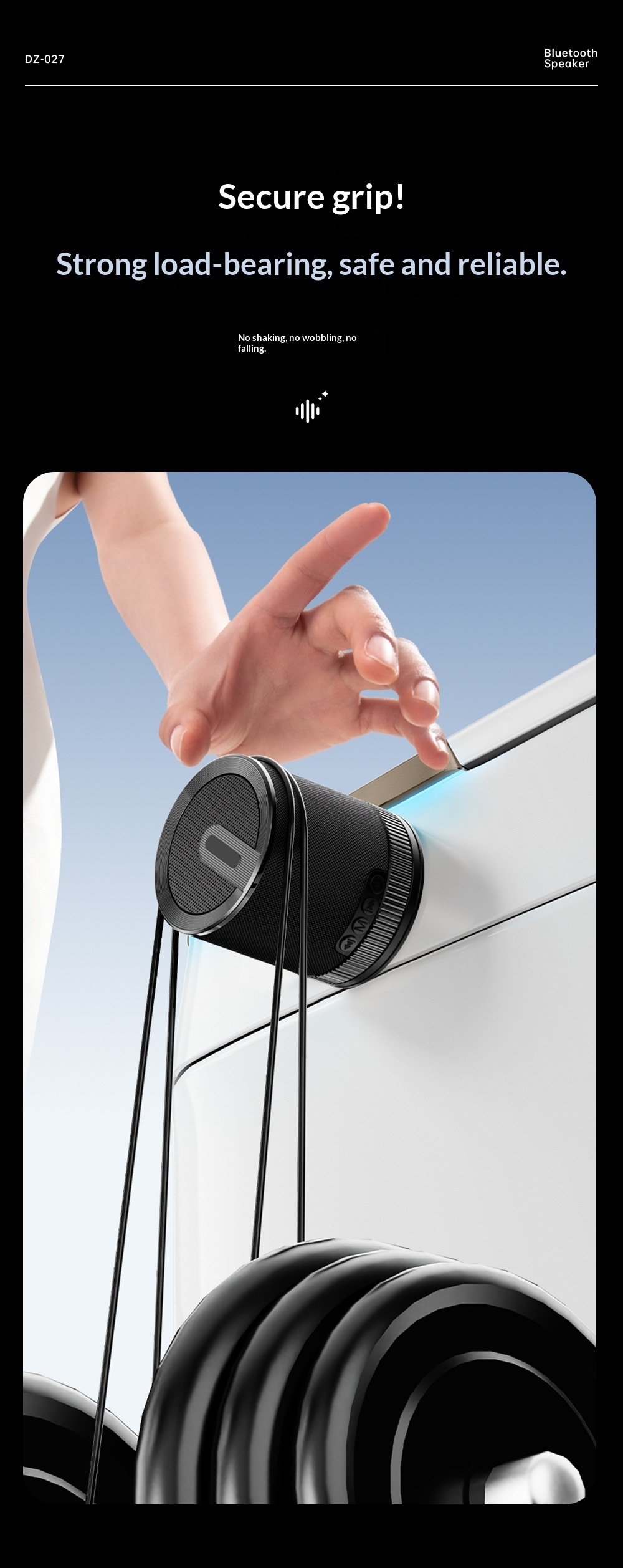 Altoparlante wireless portatile antiurto con subwoofer ad alto volume per uso domestico, Bluetooth, da parete per bagno_voghion.com