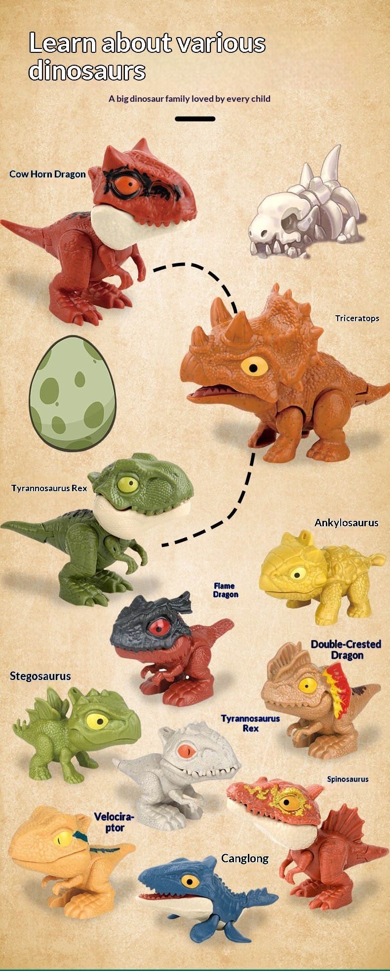 Dino bitleksak för barn stresslindring skoj_voghion.com