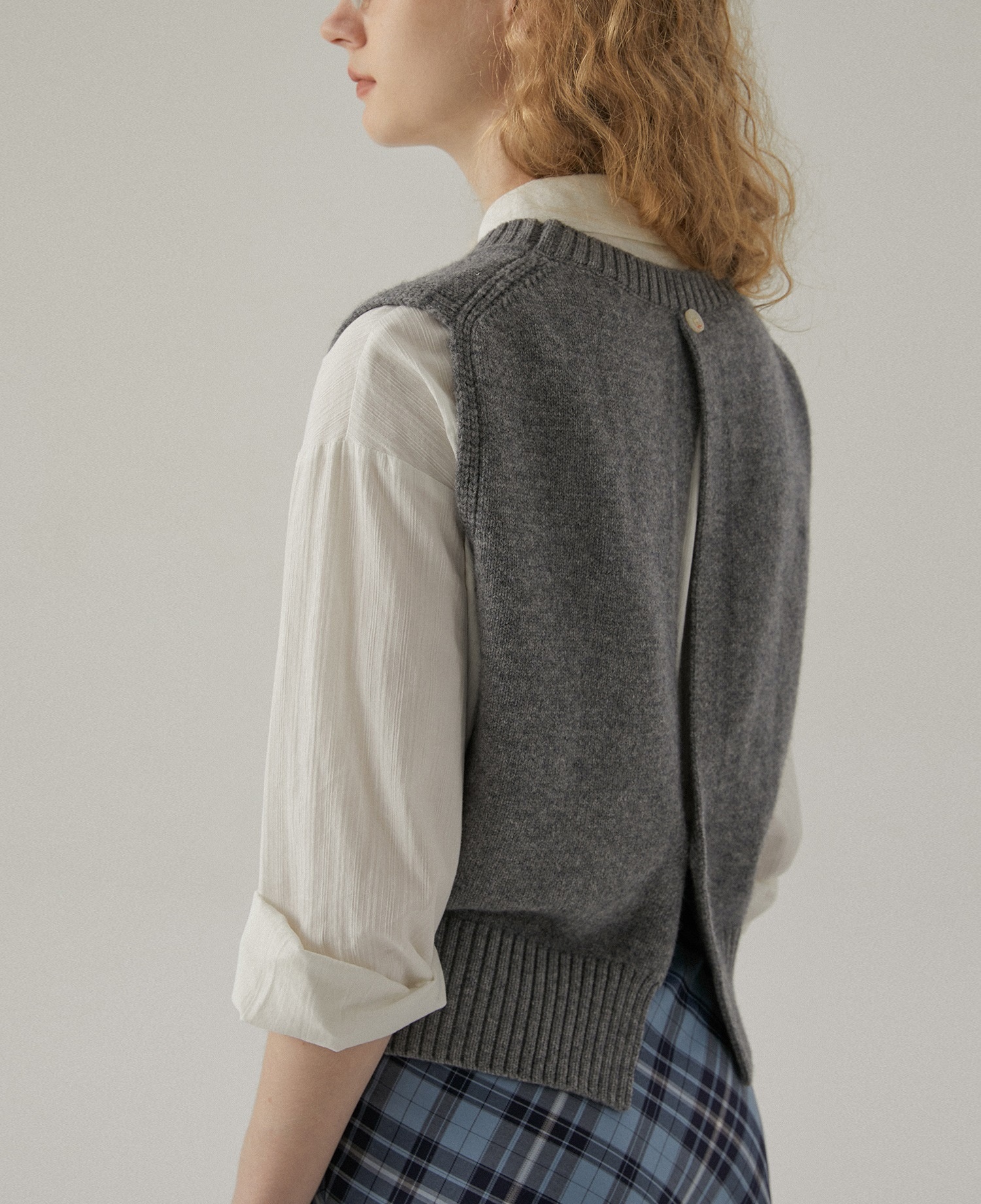 Aria Basics Strickweste Aus Merinowolle Damen Retro Weste_voghion.com