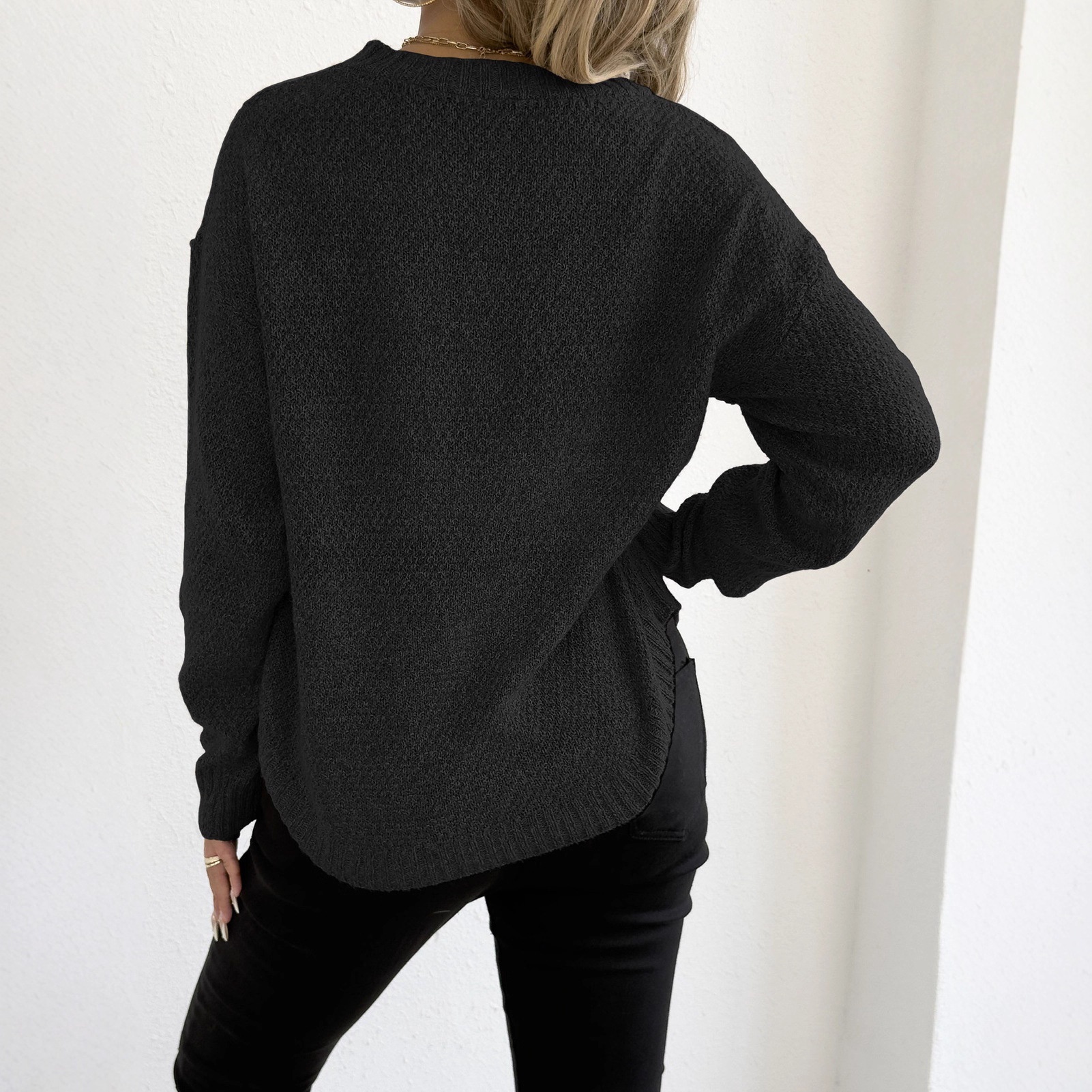 Aria Basics Aria Basics Autumn Winter Pullover Tops Cross-Border European And American Women's Clothing Floral Velvet Woven Casual Base Shirt_voghion.com