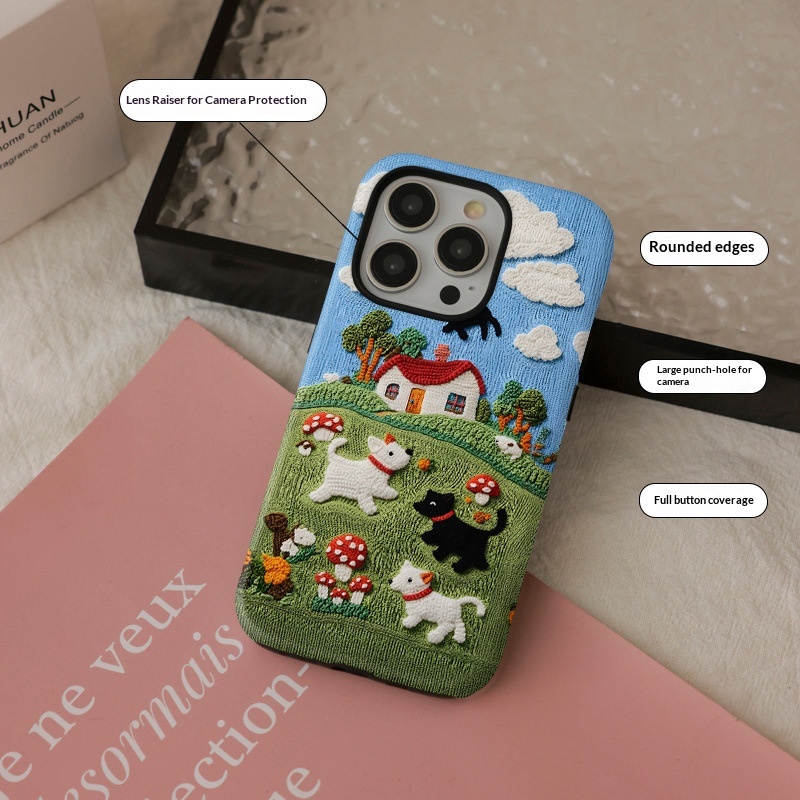 Plush Phone Case Magnetic Protective Cover For Iphone Pro Max_voghion.com