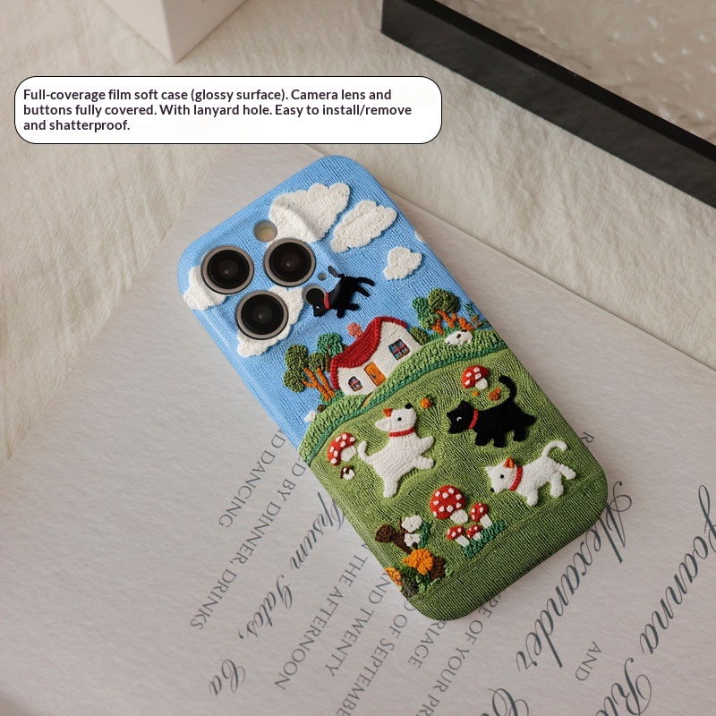 Plush Phone Case Magnetic Protective Cover For Iphone Pro Max_voghion.com