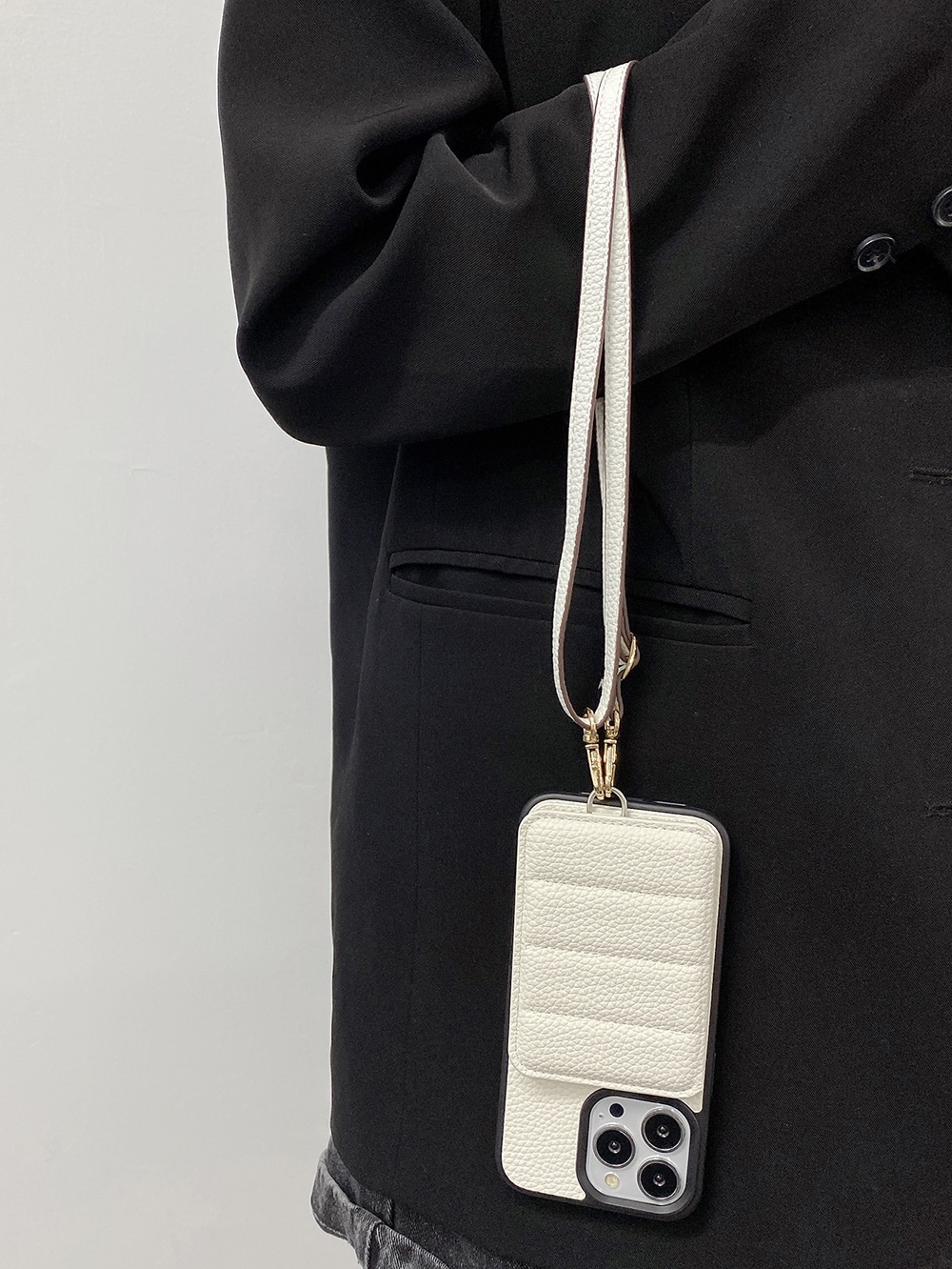 Compatible With Iphone IPhone 16 15 Pro Max Plus Samsung Google Card Holder Crossbody Strap Phone Case_voghion.com