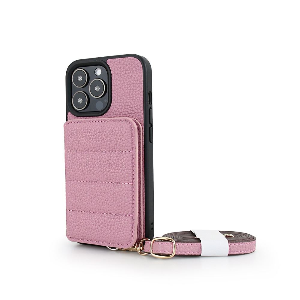 Compatible With Iphone IPhone 16 15 Pro Max Plus Samsung Google Card Holder Crossbody Strap Phone Case_voghion.com