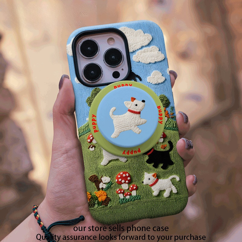 Plush Phone Case Magnetic Protective Cover For Iphone Pro Max_voghion.com