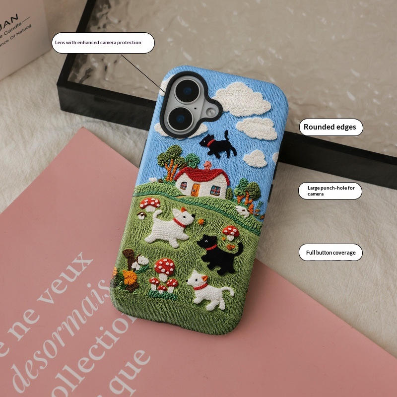 Plush Phone Case Magnetic Protective Cover For Iphone Pro Max_voghion.com